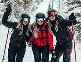 Three Nicepixels Team Members during a Skiing Office Retreat