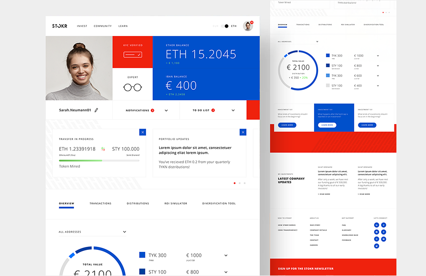 Stokr – UX & frontend collaboration for a modern investment platform project image